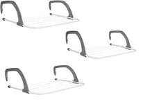 Rainberg 5 Bar Radiator Clothes Airer Rack, Foldable Clothes Airer with Adjustable Arms, Laundry Dryers Clothes, Hanging Drying Rack Airer (Pack of 3)