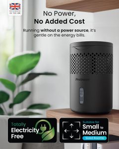 Pro Breeze Osmo Dehumidifier 700g – Black Moisture Absorber