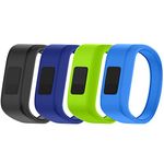 QGHXO Band for Garmin Vivofit Jr/Vivofit Jr. 2, Soft Silicone Watch Band Strap for Garmin Vivofit Jr/Vivofit Jr. 2 Activity Tracker, Small, Large (4PCS Bands-Boy, Small: 5.7")