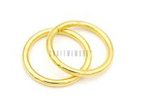 CRAFTMEmore O-Ring Findings Metal Non-Welded O Rings for Belts Bags Landyard DIY Leather Hand Craft (1" x 10 pcs, Gold)