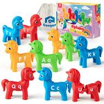 Coogam Unicorn Uppercase & Lowercase Letters Matching Game,13pcs Double-Sided ABC Letter Toys with 26 Alphabet Recognition Match Games Preschool Educational Montessori Toys for Toddlers Boys Girls