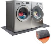 9mm Thickened Under Washing Machine Mat 63" L x 36" W Shock Absorbing Noise Reducing Non-Slip TPE Backing Floor Mat Freely Cut for Refrigerator Washer Dryer Portable Air Conditioner Floor Protection