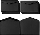 120 Pack Kraft Mini Envelopes Small Envelopes Self-Adhesive Tiny Pockets for Business Cards Christmas Holiday Small Gift Cards Invitations Cards(4.13"×2.76") (Black)