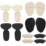 6 Pairs High Heel Cushions Pad Reusable Heel Insert and Metatarsal Shoe Pads, Heel Pads, Women Men Prevent Heel Pain Blisters, Heel Pads Snugs for Shoe Too Big, Filler Improved Shoe Fit and Comfort