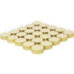 Welburn Veda&Co™ Ghee Tealight Candles - Pack of 25, Upto 4 Hours Burning Time, Pure Cow Ghee Diya for Puja in Beautiful Gold Color Cup, Candles for Home Decor, Pooja, Home, Temple