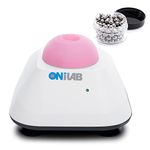 ONiLAB Mini Vortex Mixer with Touch Function, Nail Polish,Tattoo Ink,Eyelash Adhesives and Acrylic Paints mixing, Lab Vortexer with Sturdy Aluminum Casting Base，with 120pcs 7/32in Mixing Balls,Pink