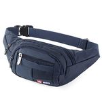 Bumbags and Fanny Packs for Running Hiking Waist Bag Outdoor Sport Hiking Waistpack for Men Women (Dark Blue)