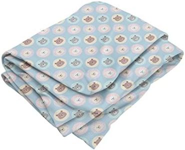 Happy Matty Teddy Print Baby Crib Sheet | Leak Proof Soft Non-Toxic Breathable Bed Proctor & Crib Mattress Protector | Bed Sheet for Crib Mattress | Newborn & Toddlers (Large, 140x100 cm)