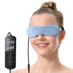 Aroma Season Heated Eye Mask with Flaxseed, Warm Eye Compress for Dry Eyes to Unclog Glands, Relieve Dry Eye Syndrome, MGD, Stye and Blepharitis (Blue)