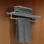 Kohler Multipurpose Towel Rack, SS304 Stainless Steel, 2 Years Warranty, Brushed Steel Finish, 65cmx20.3cmx11.3cm LBH, 23kg Load Bearing Capacity