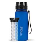 720°DGREE Sipper Water Bottle 650ml with Fruit Infuser | BPA, BPS Free | Tritan | For Adults & Kids | For Sports, Gym, Office, Workout | Royal Blue