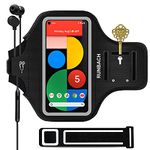 RUNBACH Running Armband for Google Pixel 6/6 Pro/5a/4XL/3a XL/3 XL,Sweatproof Running Exercise Case with Card Slot for Pixel 6/6 Pro/5a/4XL/3a XL/3 XL(Black)