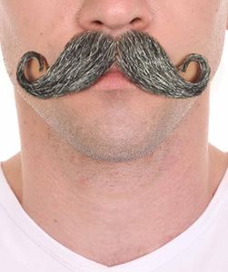 HPO Men's American Legend Style Mustache Set Gray Cosplay Facial Hair