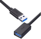 IOSSIOPPIA USB 3.0 Extension Cable, USB A-Type Male to A-Type Female, high-Speed Data Transmission for Hard Disk Drives/USB Drives/Headphones/Printers, etc., USB Extension Extender(1 Meter/3.28 feet)