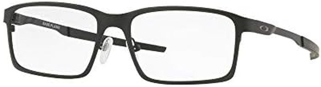 Oakley Men's Ox3232 Base Plane Rectangular Prescription Eyewear Frames, Satin Black/Demo Lens, 54 mm