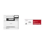 Canon Color imageCLASS MF663Cdw - Multifunction, Wireless Laser Printer+Canon Genuine 075 Black Toner Cartridge