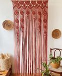 R.R.LALA Macramé Doorway Curtains | Bohemian Room Divider | Handmade Door String Curtain | Door Window Curtain | Birthday Party Wedding Backdrop Size W 40" x L 84"