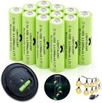 Lightalent Ni-MH AA Rechargeable Batteries, Double A High Capacity 1.2V Pre-Charged for Garden Landscaping Outdoor Solar Lights, String Lights, Pathway Lights (AA-1000mAh-12pack)