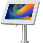 CTA Gooseneck iPad Wall Mount Enclosure - Wall Mount Enclosure for Tablets W/Curved Neck for iPad 7/8/9 Gen 10.2" - iPad Pro - iPad Air - Galaxy Tab - Lenovo Tab & More Tablets - White - (PAD-PARANW)