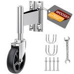 WOOSKY Spring Loaded Tube Gate Casters 5” Heavy Duty Gate Caster Wheels with Hardware for Tube Gates, Metal Gates, Wooden Gates, Fence Gates, Swing Gates, 400 Lbs Load Capacity