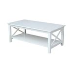 IC International Concepts Hampton Coffee Table, Solid Wood, Durable Rectangular Design, Easy Assembly, Perfect for Living Room, Home Furniture - Unfinished