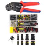 Gazoe 26 Sets 355Pcs Automotive Waterproof Wire Connectors with SN-48B Crimping Tool - Male/Female 1/2/3/4/ Pin - for Cars, Motorcycles & Boats - 22-16 AWG