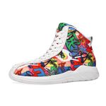 soulsfeng Men's Graffiti Shoes Colorful High Top Sneakers Fashion Lace-up Multicolor Walking Running Shoes for Men Size 12