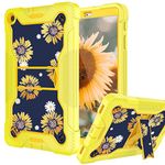 Casewind Galaxy Tab A 10.1 2019 Case, Shiny Sunflower Case with Stand PC Cover & Silicone Shockproof Rugged Bumper Hybrid Protective Cover Samsung Galaxy Tab A 10.1 inch Tablet (SM-T510/T515), Yellow