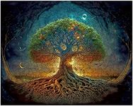 Mys Aurora Wooden Puzzles for Adults Tree of Life 500 Piece Puzzles for Adults, 13.4'' x 19.1'' Luxurious Unique Shape Puzzles Beautiful Package Best Gift for Family Friends