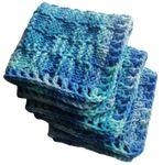 Cotton fabric rags set 3 kitchen dishcloths universal economic textile hand knitted washclotchs Wolen clean flap