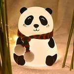 Desidiya® Panda Lamp, Panda Gifts, Panda Touch Silicone Lamp, Birthday Gift for Girls and Boys, Panda Light Lamp, Kids Night Light, Silicone Lamp, Rechargeable - Close Eye, Multicolor