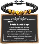 Sereney Happy 60th Birthday Gifts For Men,Adjustable Triple Protection Bracelet as 60 Year Old Birthday Gifts for Male,1963 60th Bday for him bracelet Jewelry Gifts for Father Brother Husband Grandpa