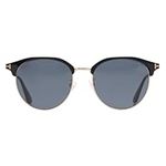 Tom Ford Smoke Oval Unisex Sunglasses FT0889-K 01A 55, Shiny Black, 55