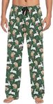 ZZXXB Hedgehog Rabbit Bunny Floral Pajama Pants for Men Comfort Sleep Lounge Bottoms Straight-fit with Pockets X-Large