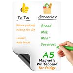 Small Dry Erase White Board Fridge Magnetic - Magnetic Dry Erase Shopping Grocery List for Fridge - A5 Size (5.5х8 Inch) - Mini White Board Fridge Magnetic Sheet - Dry Erase Refrigerator White Board