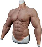 XBSXP Fake Musles Costume - Male Chest Abs Arm Silicone Muscle Chest Half Body Suit Simulation Skin for Cosplay Halloween / 4