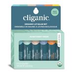 Cliganic USDA Organic Lip Balm Stocking Stuffer, Holiday Gift Set - 6 Flavors - 100% Natural Moisturizer for Cracked & Dry Lips