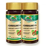 Zandu Ashwagandha Capsules, With Goodness of Natural Extracts of Ashwagandha, Helps Boost Immunity and Useful for Natural Body Strength, Stress Buster - (Pack of 60 Veg capsules x 2)