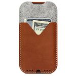 Pack & Smooch iPhone 6 Plus (5.5") Case Cover -Kirkby- 100% Merino Wool Felt, Vegetable Tanned Leather