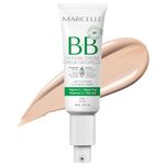 Marcelle BB Natural Cream, Fair, Light Coverage, with Hydrating Vitamin C and Green Tea Extract, Hypoallergenic, Fragrance-Free, Cruelty-Free, Paraben-Free, Non-Comedogenic, Oil-Free, Vegan, 45 mL