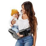 Tushbaby The Only Safety Certified Hip Seat Baby Carrier - As Seen On Shark Tank, Ergonomic Waist Carrier for Newborns, Toddlers & Children, Grey