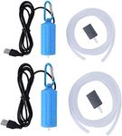 2PCS Aquarium USB Air Pump Portable Mini USB Aquarium Fish Tank Oxygen Air Pump Mute Energy Saving Fish Tank Air Pumps Blue