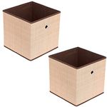 Internet's Best Canvas Storage Bin - 2 Pack - Brown - Box Container