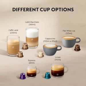 Nespresso Gran Lattissima Coffee Machine – Milk Frother, White, Starter Capsule Set