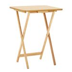 Premier Housewares Snack Table, 65 x 49 x 39 cm - Rubberwood