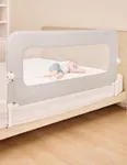 BABELIO Bed Rail for Toddlers, 59" Wide Swing Down & Adjustable Height Toddler Bed Rails for Kids/Elderly/Adults, Baby Side Railing for Twin/Full/Queen/King Size