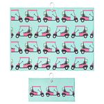 Golf Cart Fun Golf Towel with Clip for Women and Men, Microfiber Waffle and Ball Towels, Set of 2…