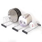 FIT N FORGET Chrome Finished 100% Stainless Steel Heavy STANDUM Rack/Cutlery Rack/Cup Saucers Rack/Plate Rack/THALI Rack/Utensil Holder (for 20 INCH Tandem Basket)