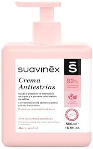 Suavinex, Crema Antiestrías Embarazo, Previene las Estrías, Potencia la Elasticidad, Calma el Picor, Apta para Pieles Sensibles, Aroma Suave, 92% Ingredientes de Origen Natural, con Difusor, 500 ml