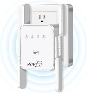 2025 WiFi 6 Range Extender, Dual Band Wi-Fi Repeater Signal Booster, Coverage up to 7800 Square Feet with Gigabit Ethernet Port, Mesh WiFi, One-Click Setup